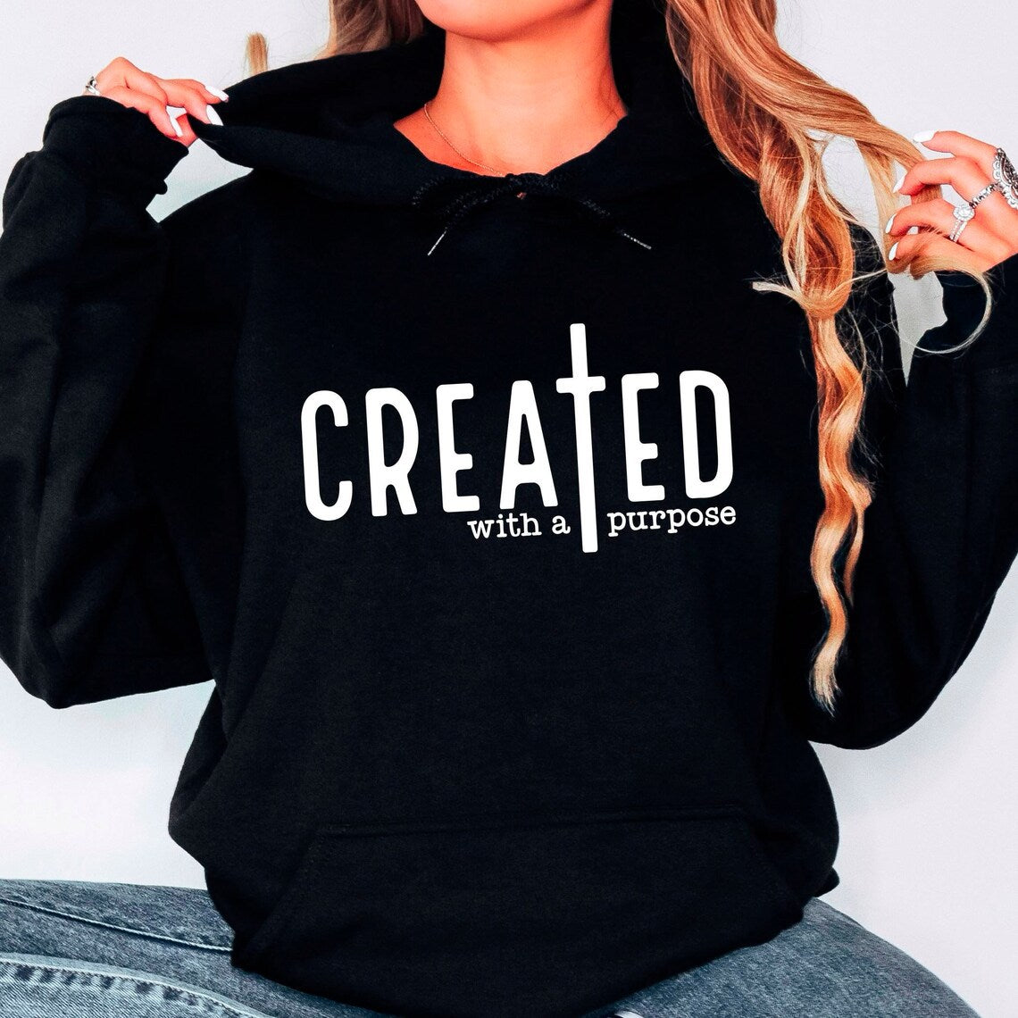 Created with A Purpose Casual Pocket Hoodie