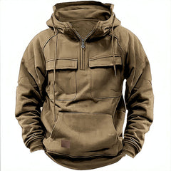 Casual Men's Solid Color Oversized Hoodie Jacket