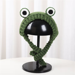 Cute Frog Knitted Hat Headwear