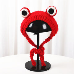 Cute Frog Knitted Hat Headwear