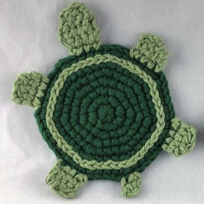 Turtle Insulation Pads Hand-knitted Mug Coaster