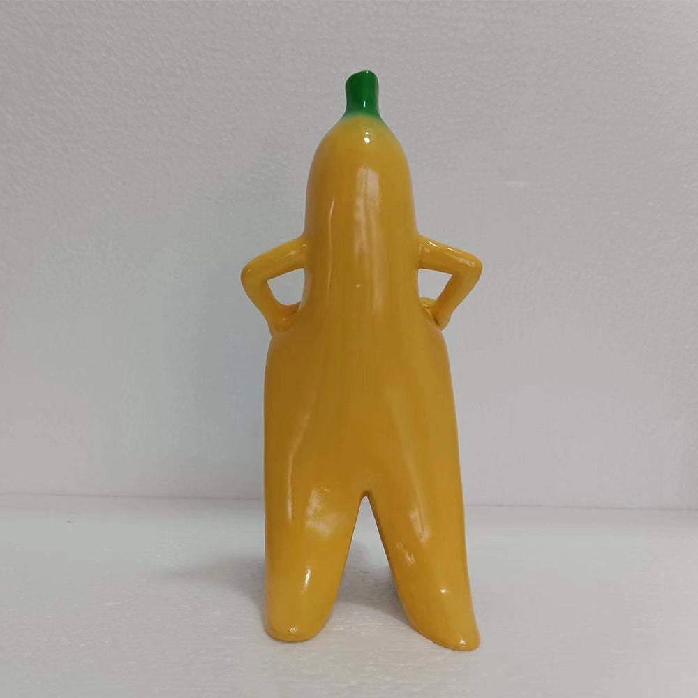 Evil Banana Man Statues Decor