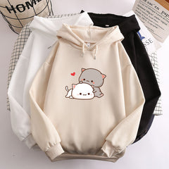 Cute Cartoon Bear Candy Color Slim Hoodie