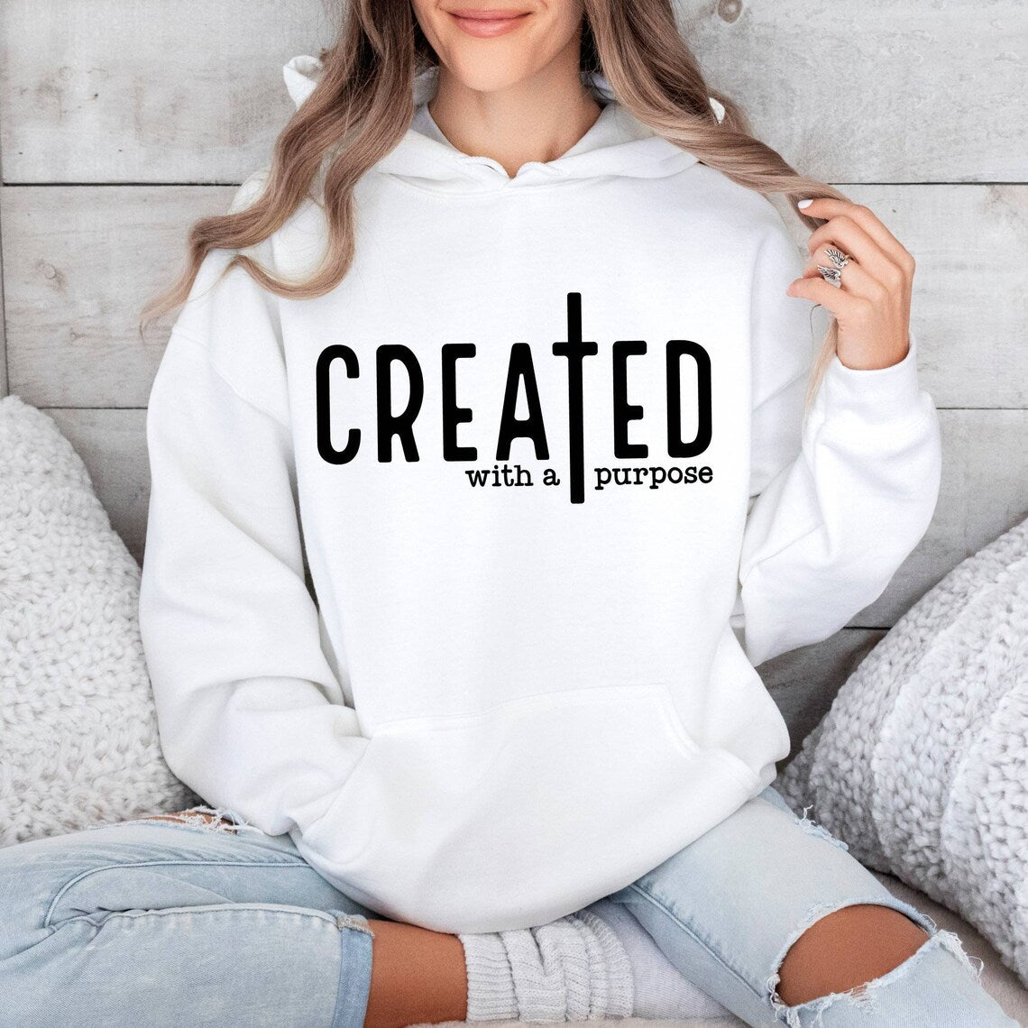 Created with A Purpose Casual Pocket Hoodie