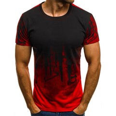 Men's Fashion Sports Fitness Camo Short Sleeved T-shirt