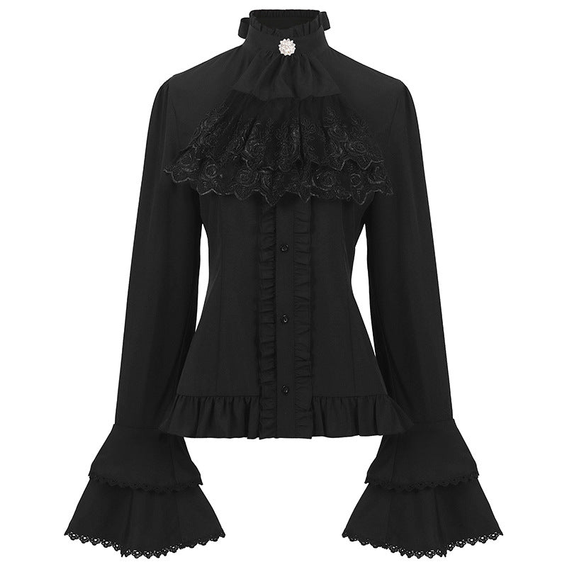 Vampire Style Renaissance Steampunk Ruffled Medieval Shirt