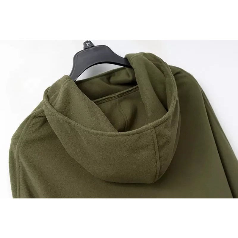 Chic Women's Front Split Cold-proof Hooded Cloak