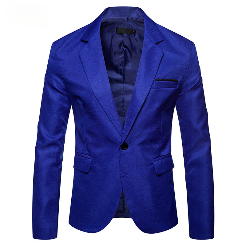 Men's Multi Color One Button Slim Fit Suit