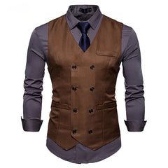 Fashion Men's Double Breasted Gentlemen's Vest Coat