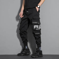 Men's Chic Drawstring Pockets Loose Cargo Sweatpants