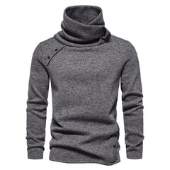 Retro British Style Men's Pile Neck Sweater