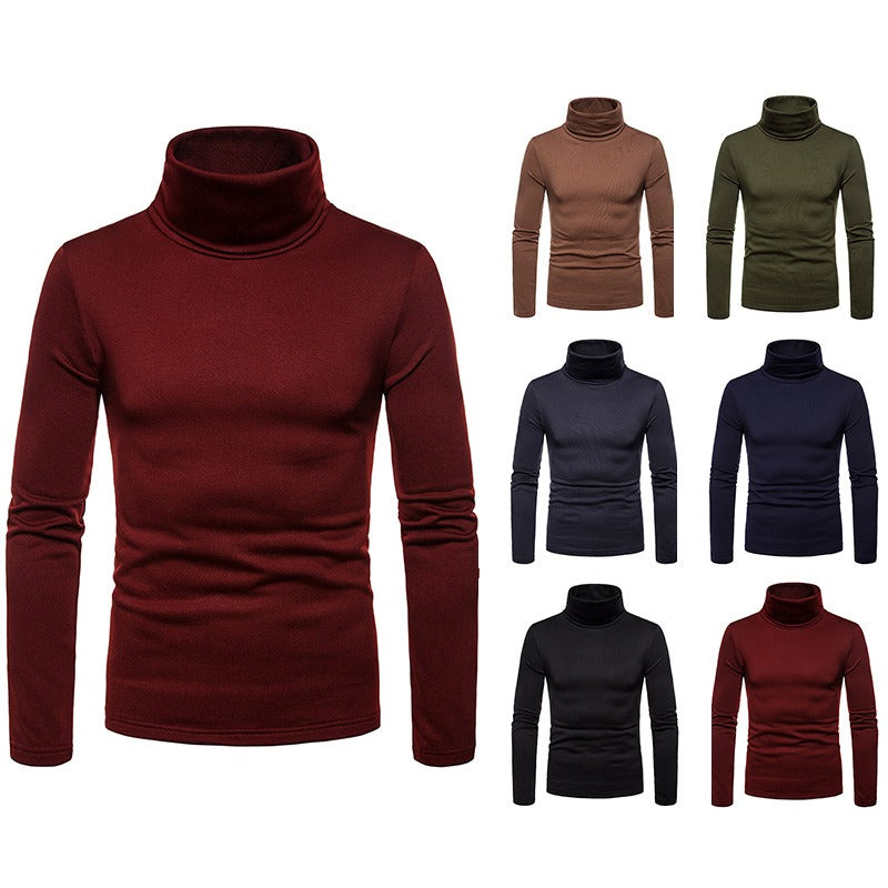 Men's Fit Warm High Neck Long Sleeve Shirt