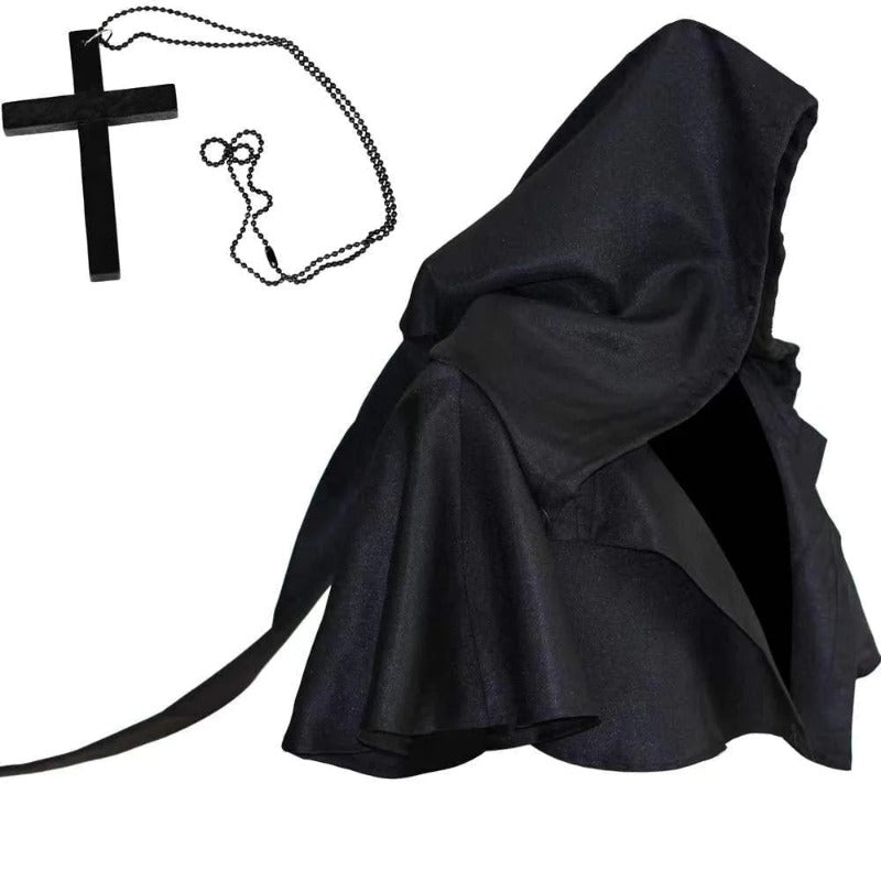 Medieval Reaper Hooded Cape Hat Adult Costume