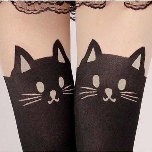 Cute Cat Tails Pantyhose Silk Stockings