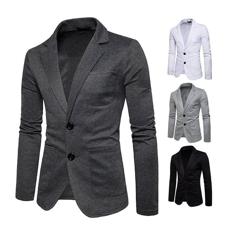 Stylish Men's Two Button Casual Fit Slim Suit Jacket