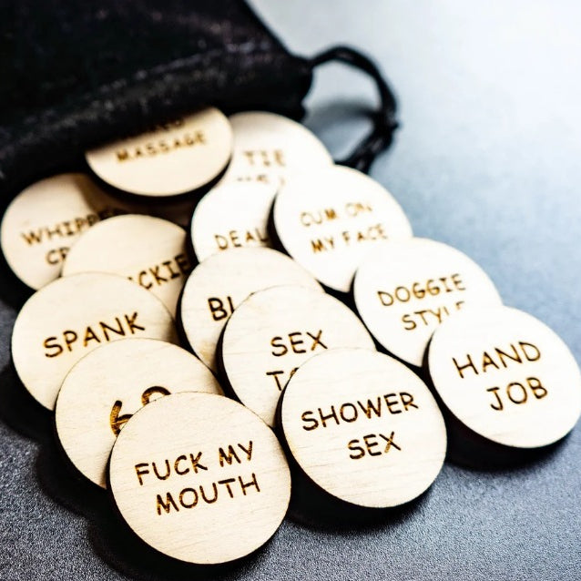 Funny Tokens Wooden Multiple-choice Date Night Chips