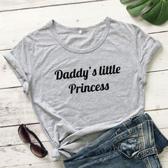 Daddy's Little Princess Fun Letter Short Sleeve T-shirt