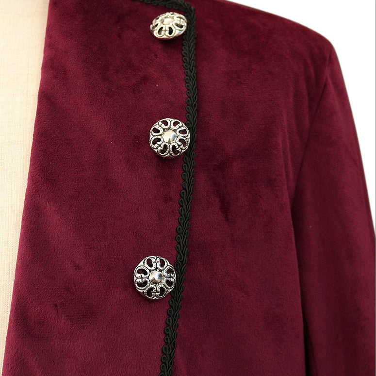 Retro Men's Halloween Medieval Long Tuxedo Jacket