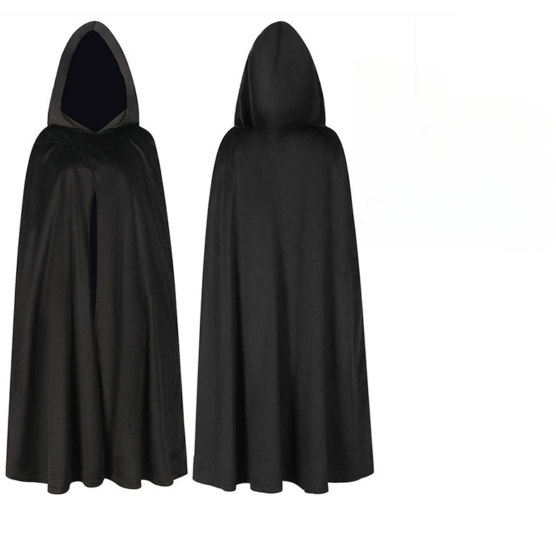 Men's Medieval Halloween Party Multi Color Hooded Cape