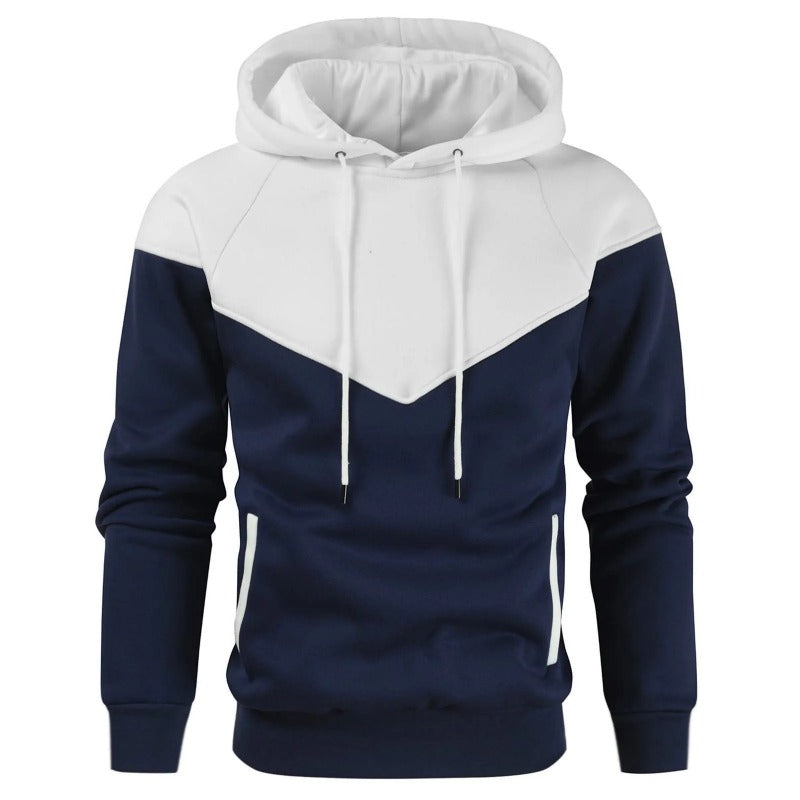 Men's Fashion Color Block Casual Sports Hoodie