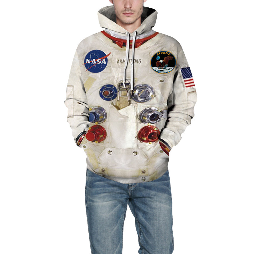 Unisex Spacesuit Digital Printed Cosplay Hoodie