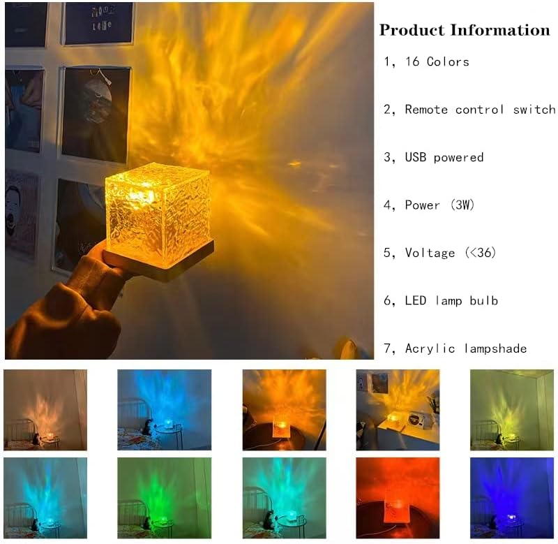 Water Ripple Wave Cube Lamp – TTAesthetic