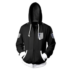 Unisex Anime Giant 3D Printed Cosplay Zip Up Hoodie