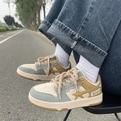 Chic Y2K Style Retro Star Insert Versatile Sneakers