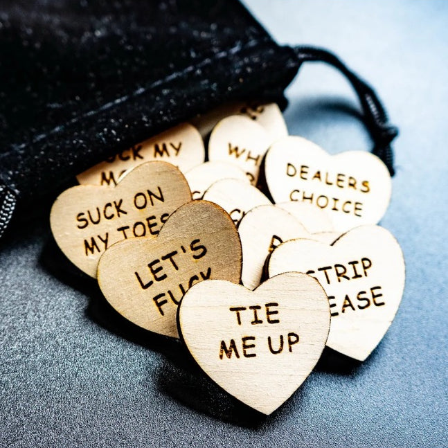 Funny Tokens Wooden Multiple-choice Date Night Chips