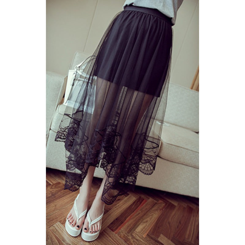 Women's Sexy Lace Mesh Summer Skirt