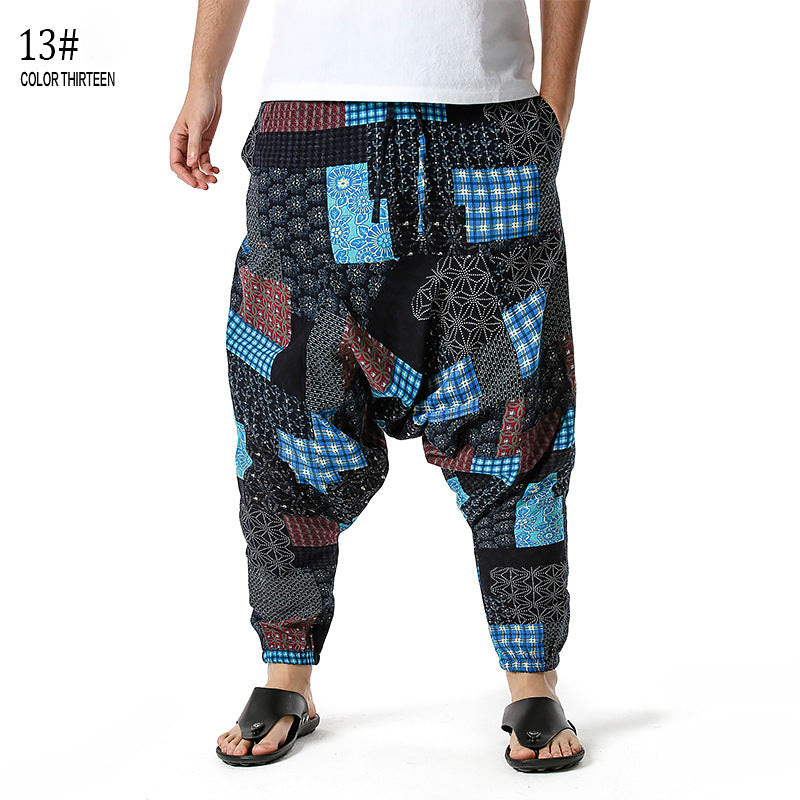 Ethnical Fashion Men's Drop Crotch Loose Bohemian Pants