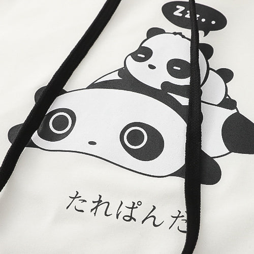 Cute Women's Panda Print Cozy Loose Hoodie