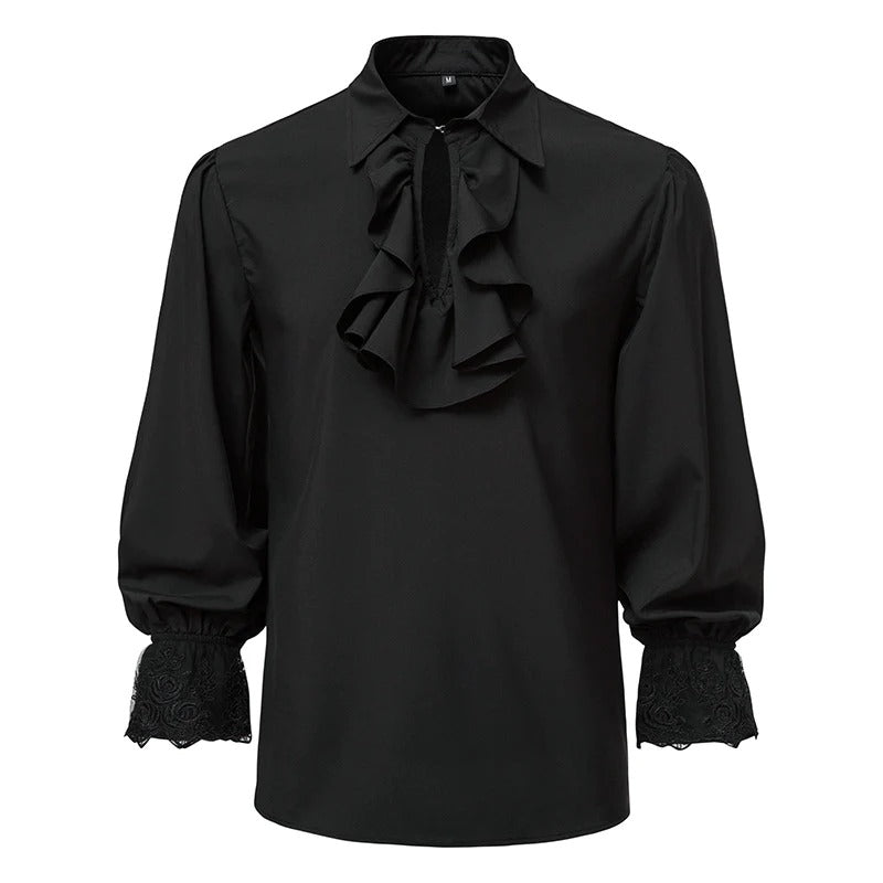 Renaissance Men's Vampire Steampunk Ruffled Costume Shirt