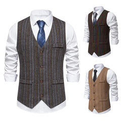 Retro Vintage Single Breasted Men's Suit Vest