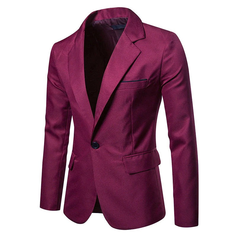 Men's Multi Color One Button Slim Fit Suit