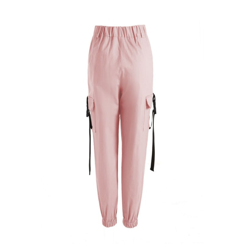 Casual Women's Ribbon Buckle Harem Pants