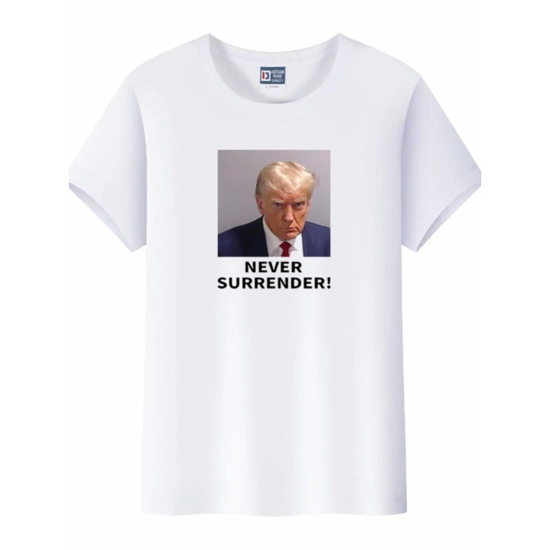 Funny Trump Never Surrender Headshot T-shirt