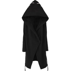 Women's Gothic Style Graphic Long Sleeve Hooded Coat