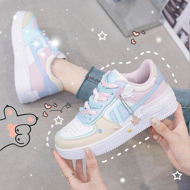 Korean Fashion Candy Color Round Toe Student Shoes