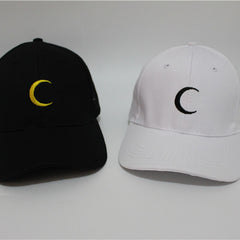 Harajuku Style Moon Embroidery Baseball Cap