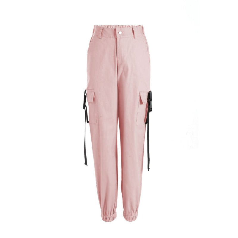 Casual Women's Ribbon Buckle Harem Pants