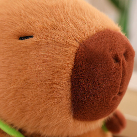 Capybara Plush Toy with Turtle Bag Pillow