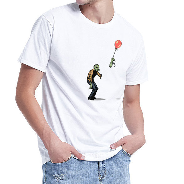 Unisex Walking Zombie Balloon Halloween Oversized T-shirt