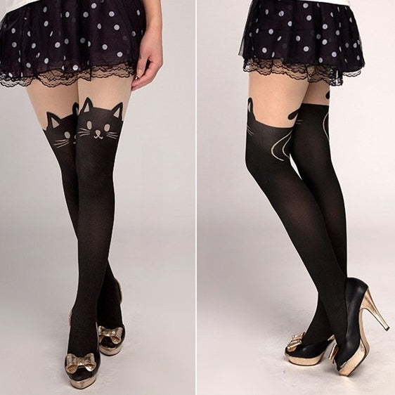 Cute Cat Tails Pantyhose Silk Stockings