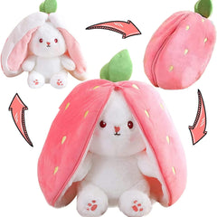 Strawberry Bunny Transformed Rabbit Plush