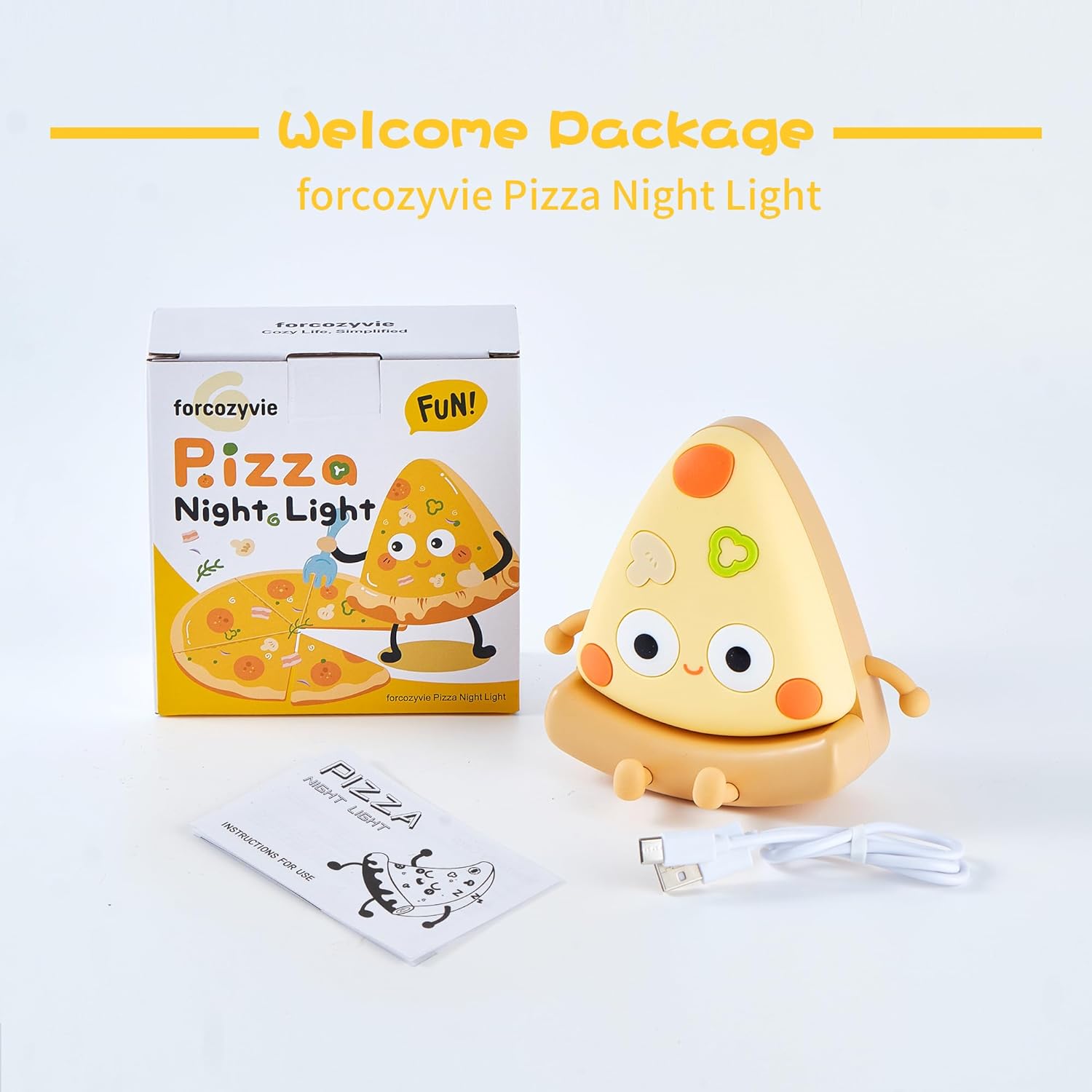 Cute Pizza Night Light