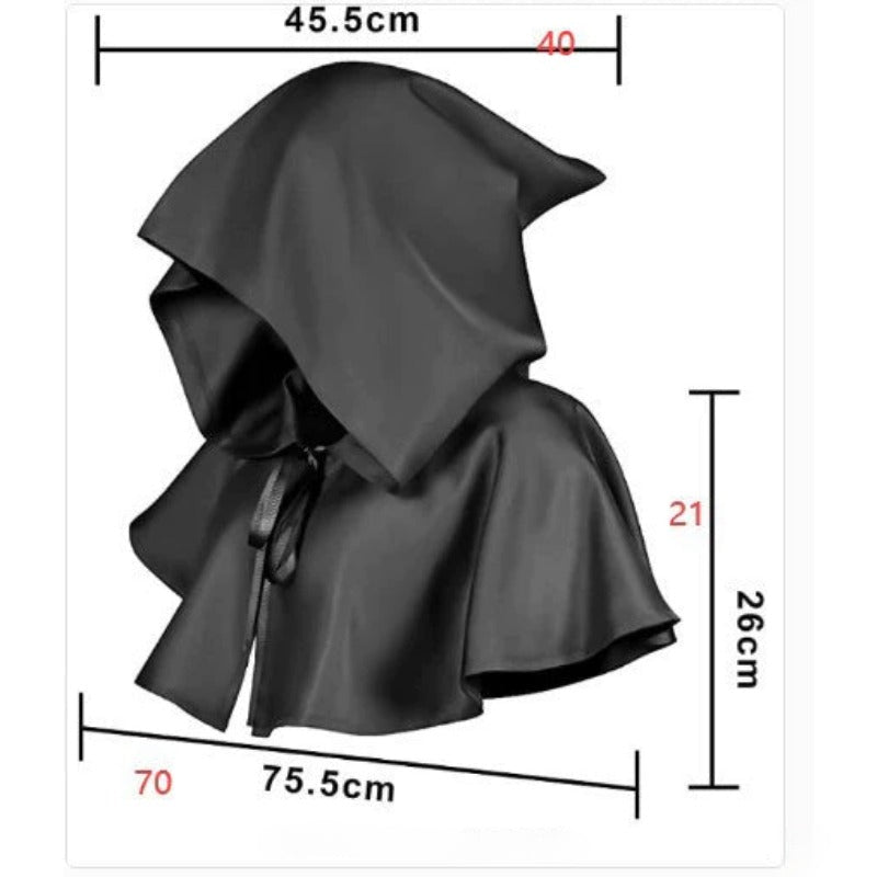 Medieval Reaper Hooded Cape Hat Adult Costume