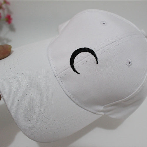 Harajuku Style Moon Embroidery Baseball Cap