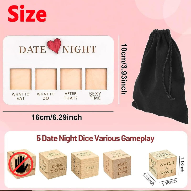 Trendy Wooden Date Night Dice