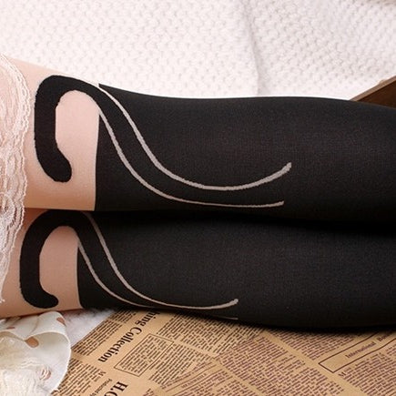 Cute Cat Tails Pantyhose Silk Stockings